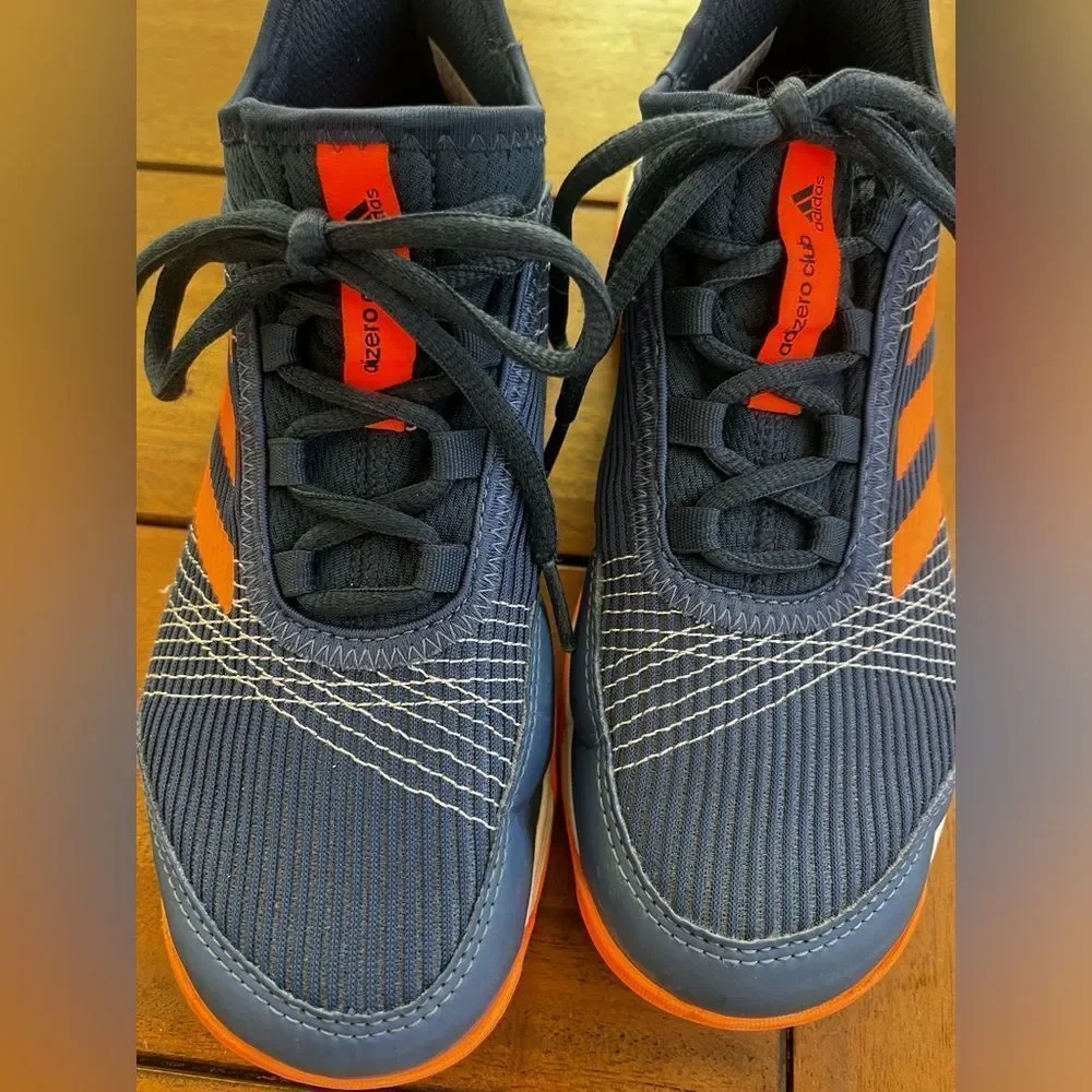 Adidas Kids' Blue and Orange Sneakers; Size 3.5 but fits women’s Size 5 too!